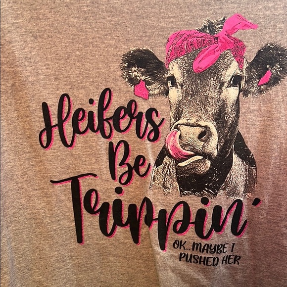 Gray Graphic T-Shirts with Animal Prints - Picture 3 of 3